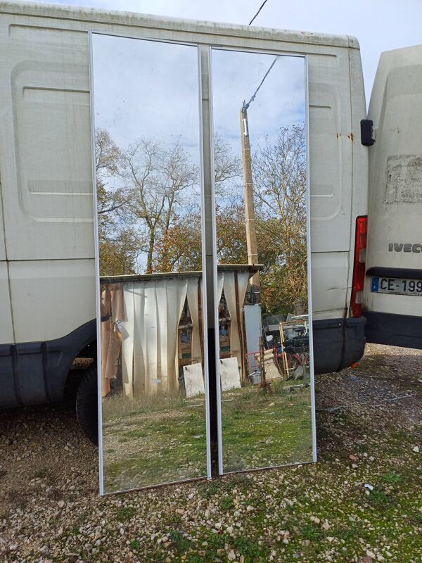 2 portes miroirs