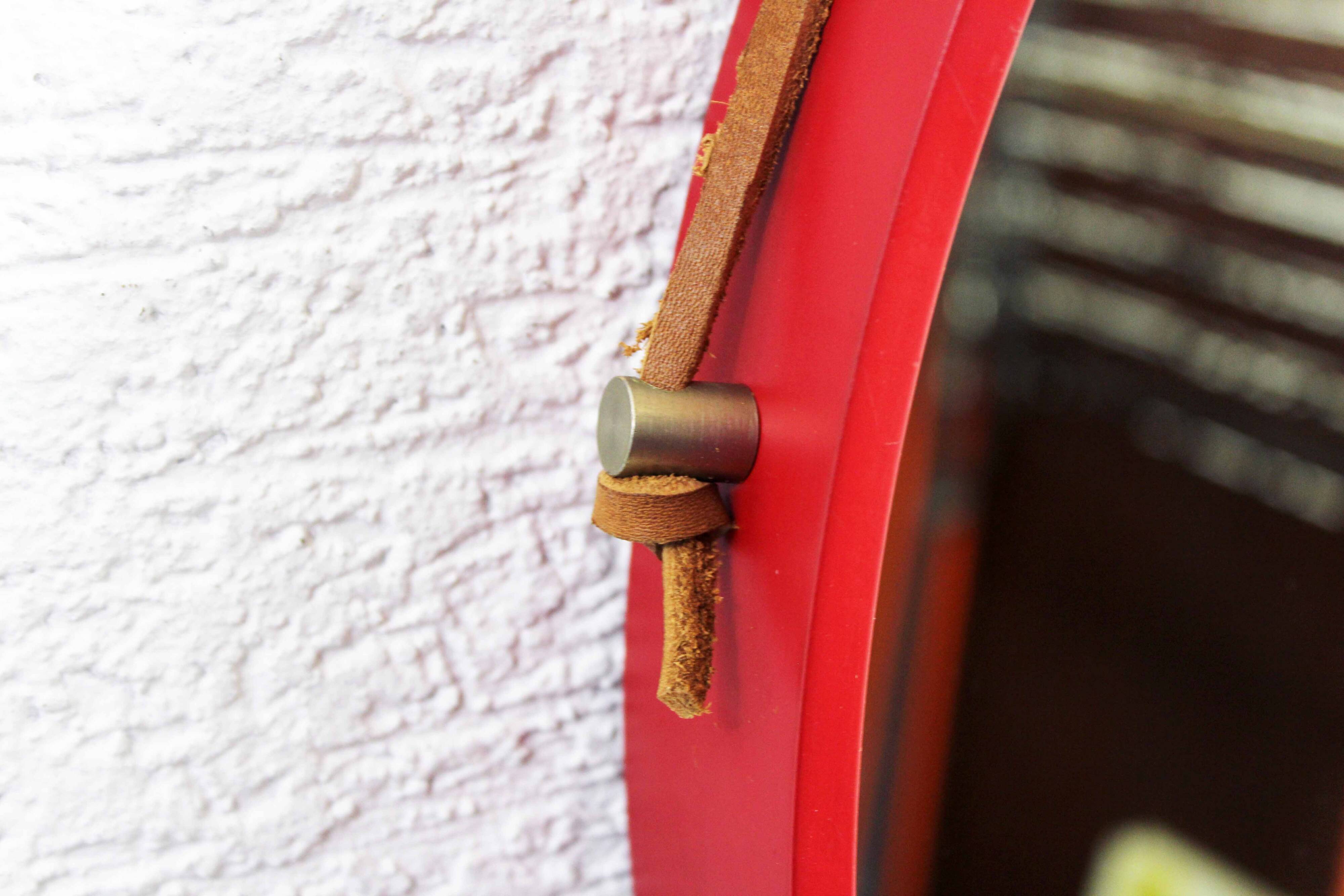 Miroir scandinave vintage rond 1970