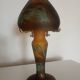 Homelamp "champignon" Polychrome glass, lake-themed decoration, dragonfly