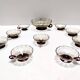 Set of Ten Smoked and Crimson Murano Glass Dessert Bowls in the style of Ze