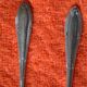 Silver metal cutlery set consisting of 6 soup spoons and 6 small spoons