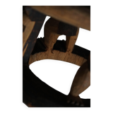 Decorative stool carved from African hardwood / Tribal art piece, mid-20th century