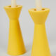 Pair of wooden candle holders