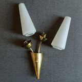 Apply Double Vintage An. 60 Tulip Mid-Century Modern Sconces