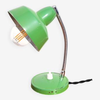 Petite lampe flexible vintage verte