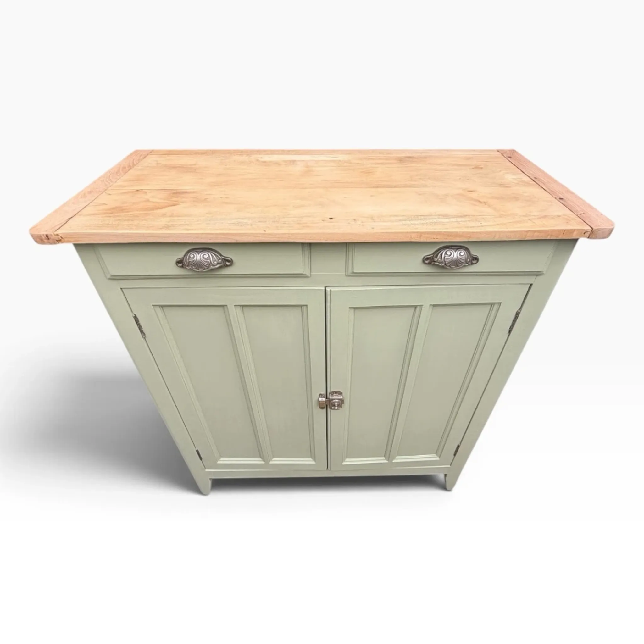 Renovated khaki Art Deco Parisian buffet in beech.