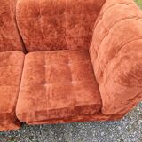 Modular velvet sofa bench 5 blocks