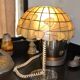 Lampe en nacre et plexiglas années 70