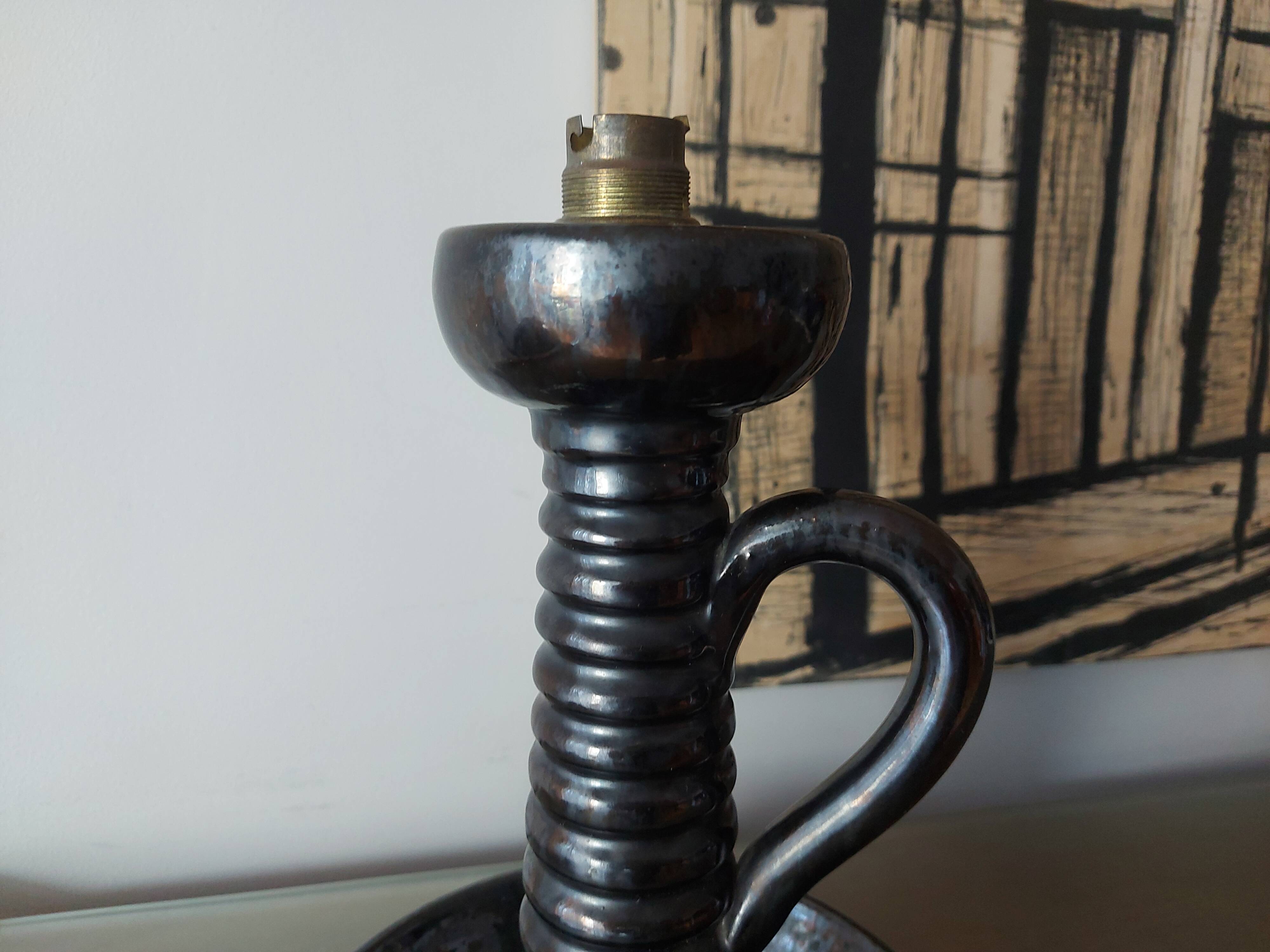 Ceramic lamp years 50's Vallauris