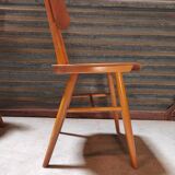 Wooden tower chair published by Ton 1960