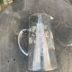 Orangeade decanter with ancient engraved flowers