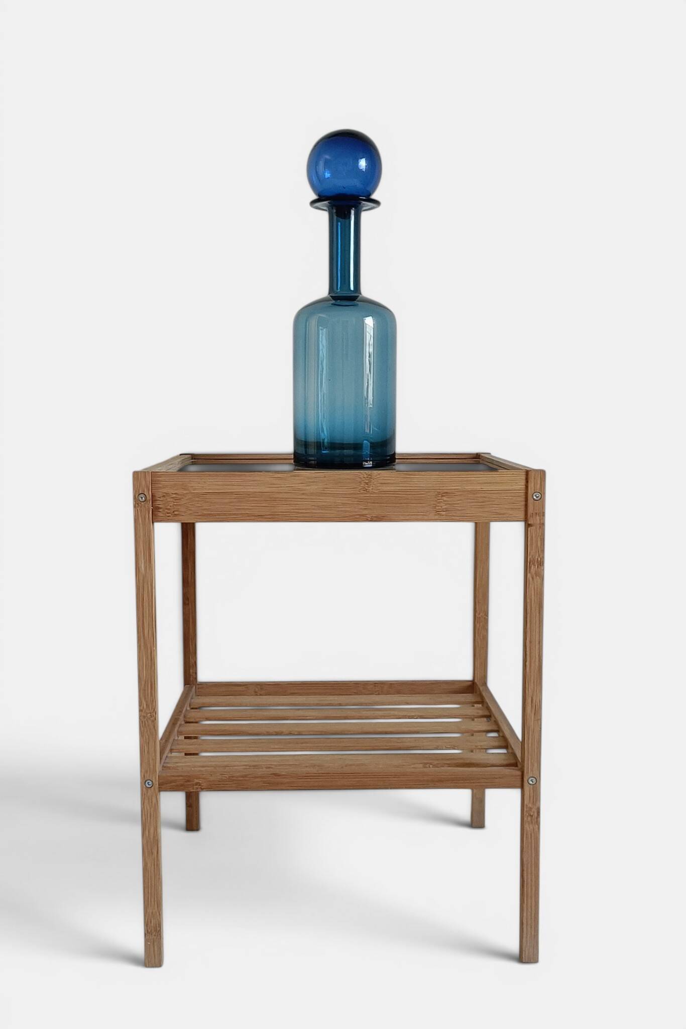 Scandinavia Modern Otto Bauer for Holmegaard Blue Glass Bottle Decanter