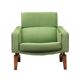 Fauteuil vert, design danois, années 1970, fabriqué au Danemark