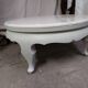 Table basse ronde avec plateau en marbre