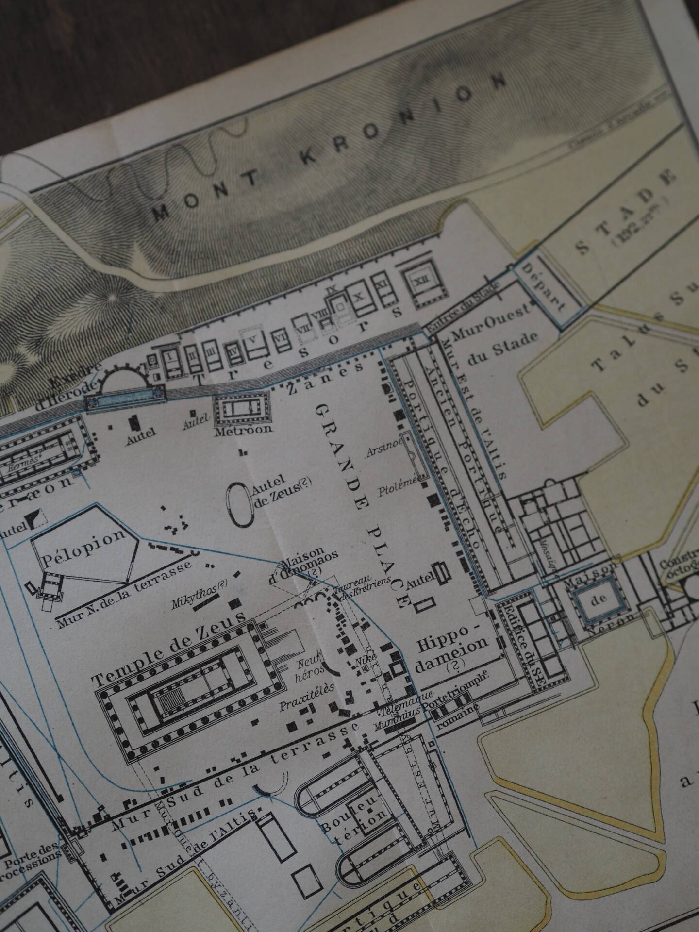 Sanctuary of Olympia, Greece, original plan printed in 1910.