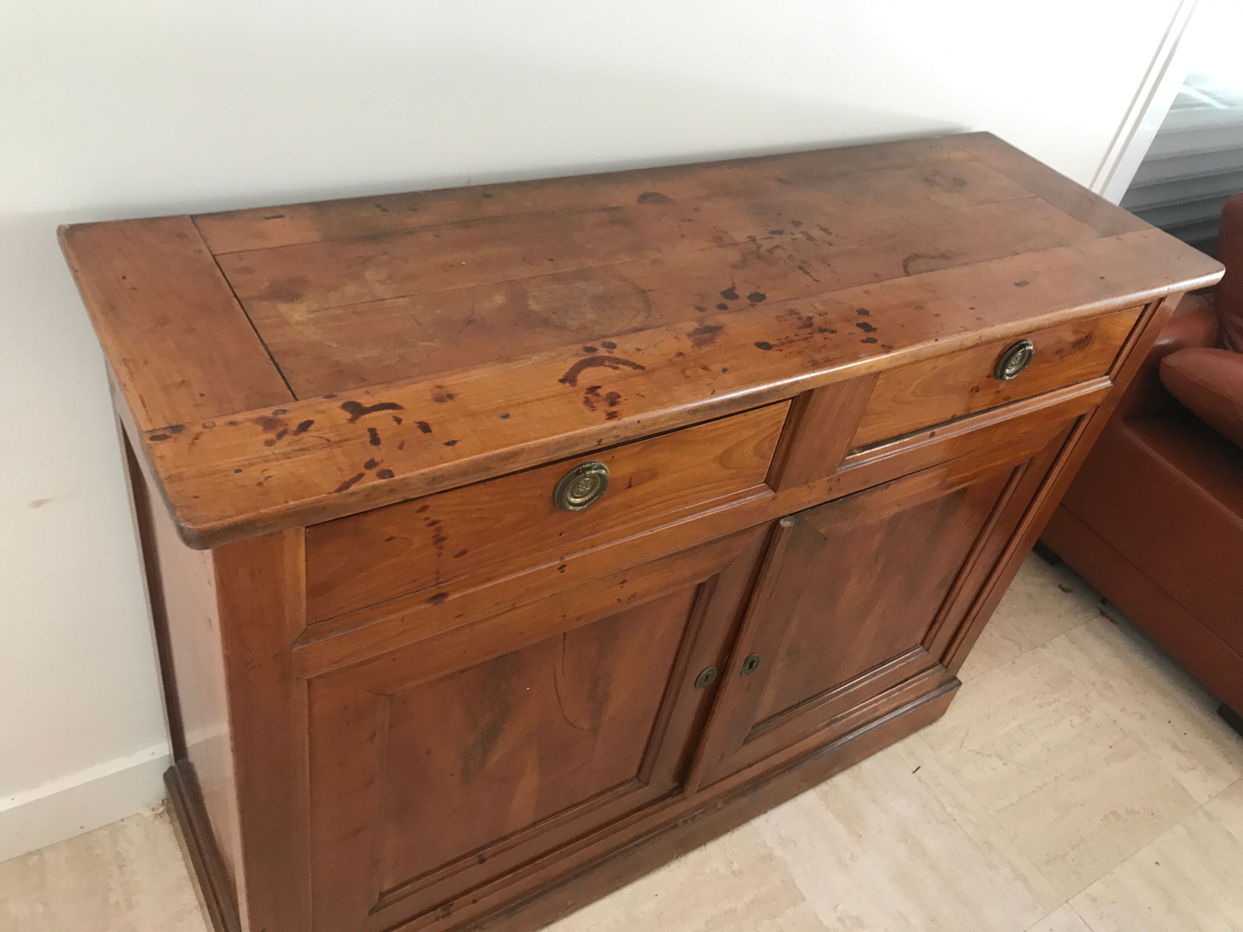 Old solid wood buffet