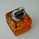 Orange ice lighter by Antonio Imperatore, murano glass, Italy, 1970