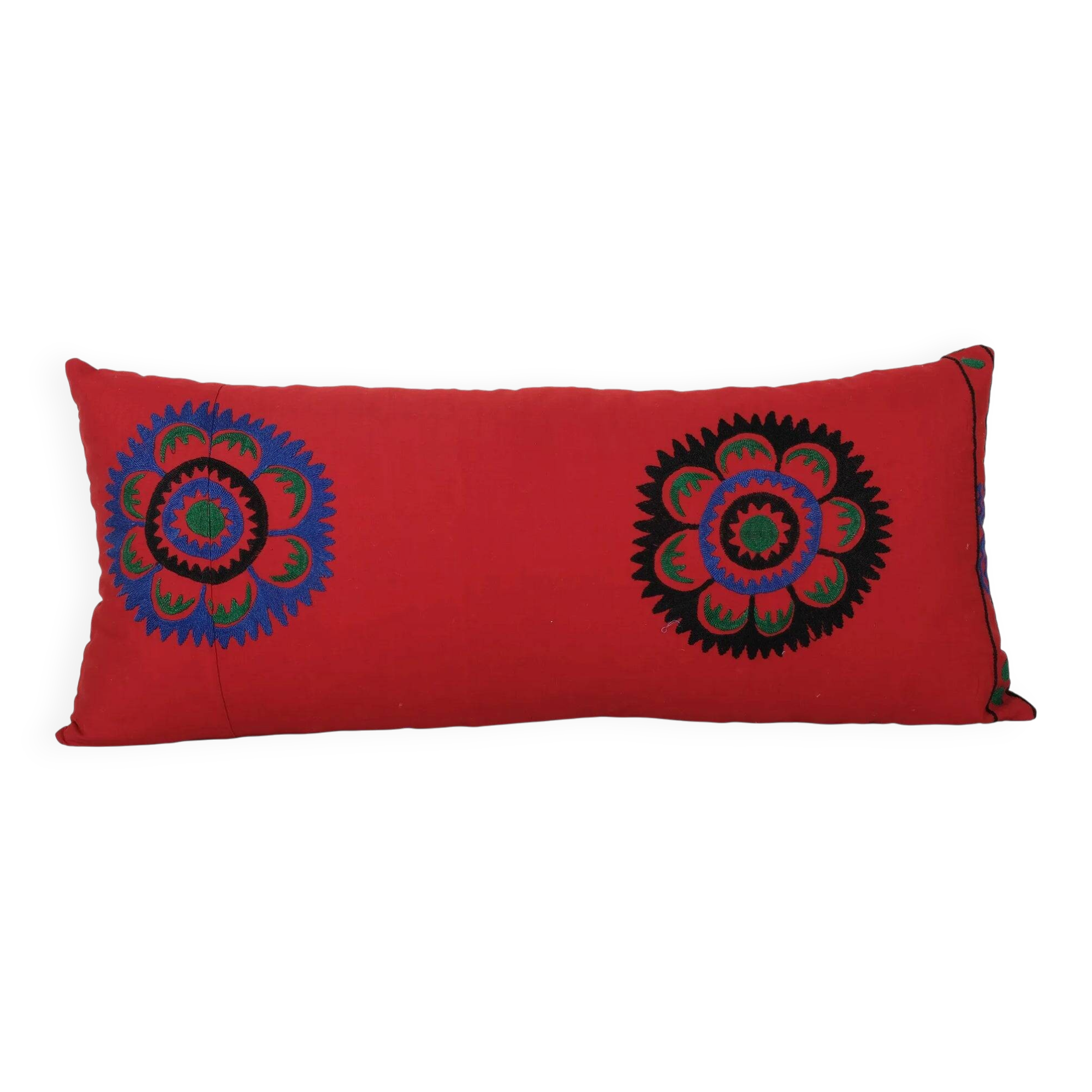 Vintage embroidered cushion cover 81x36 cm