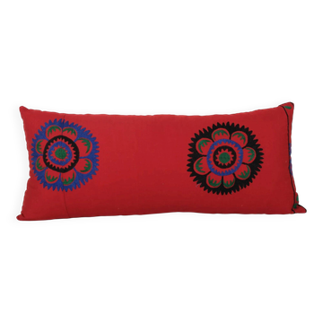 Housse de coussin brodée vintage 81x36 cm