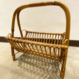 Rattan magazine holder
