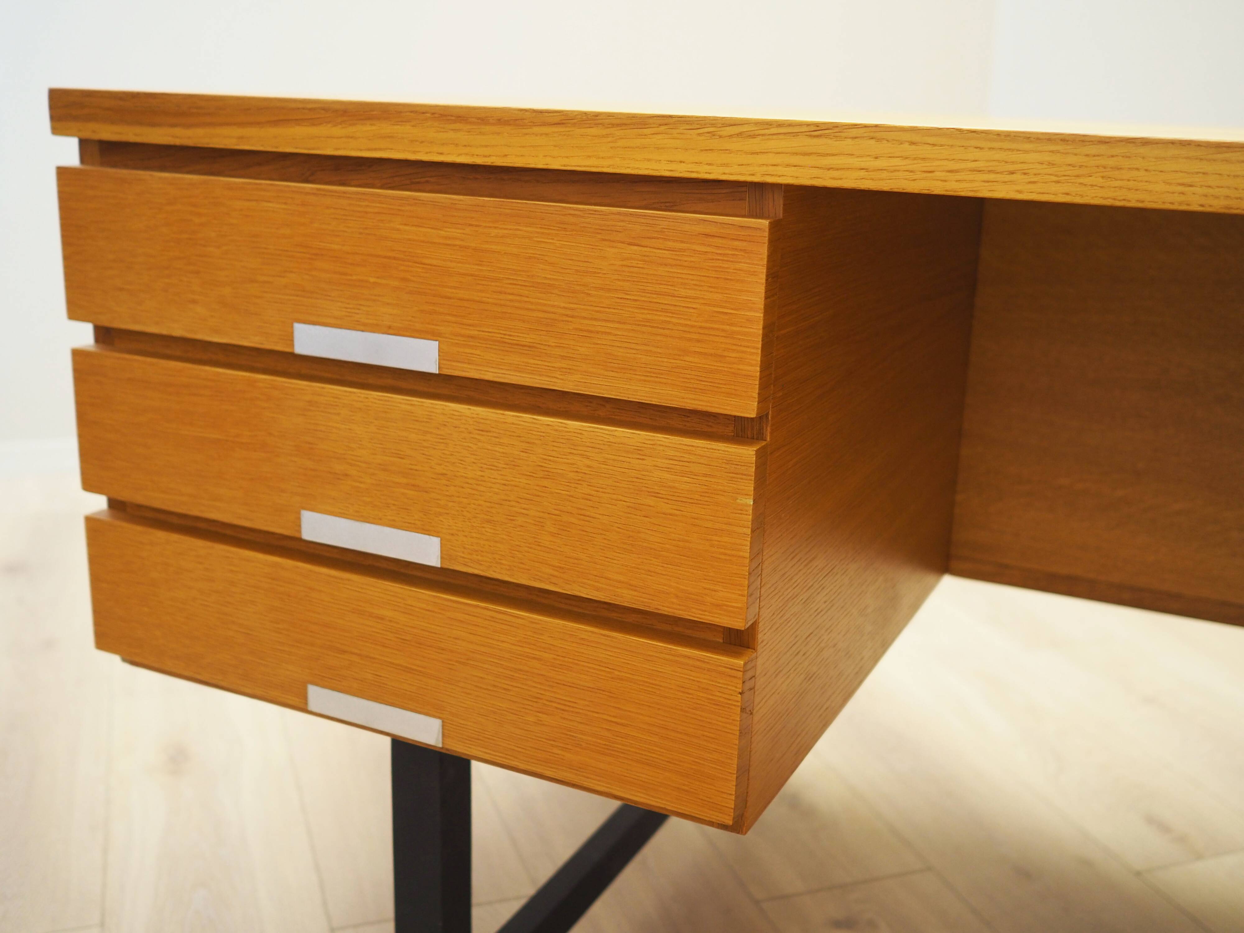 Ash desk, Danish design, 1970s, manufacturer: Eigil Petersens Møbelfabrik