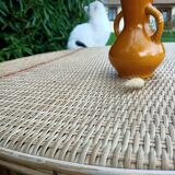 Table à manger bois et rotin