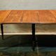National walnut slatted table, Italy, late 19th century