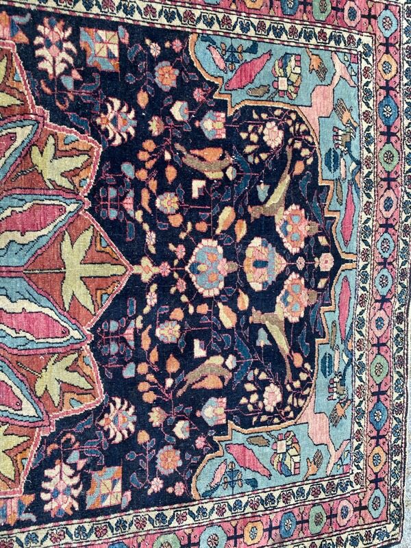 Ancient Persian carpet yazd 126x196 cm
