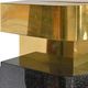 Large bar in black lacquer and gilded brass by Jean-Claude Mahey