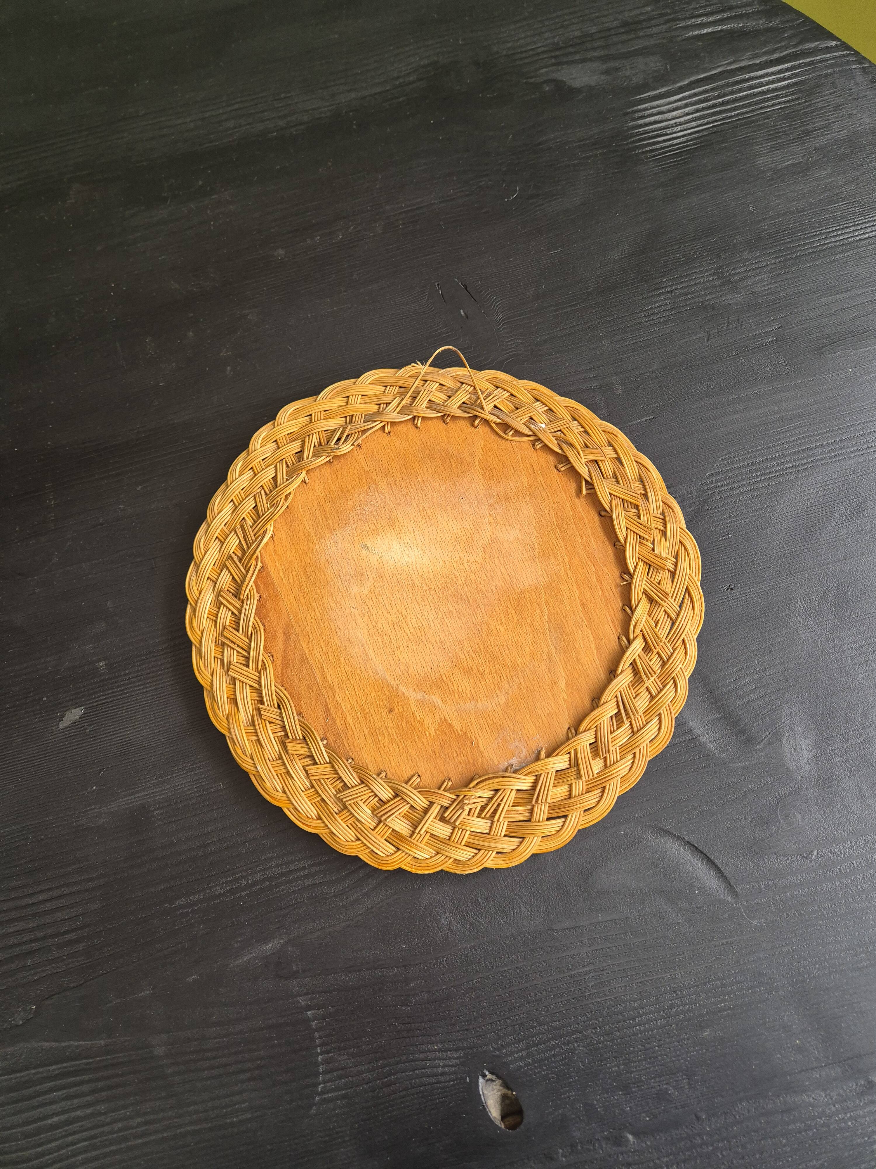 Rattan mirror