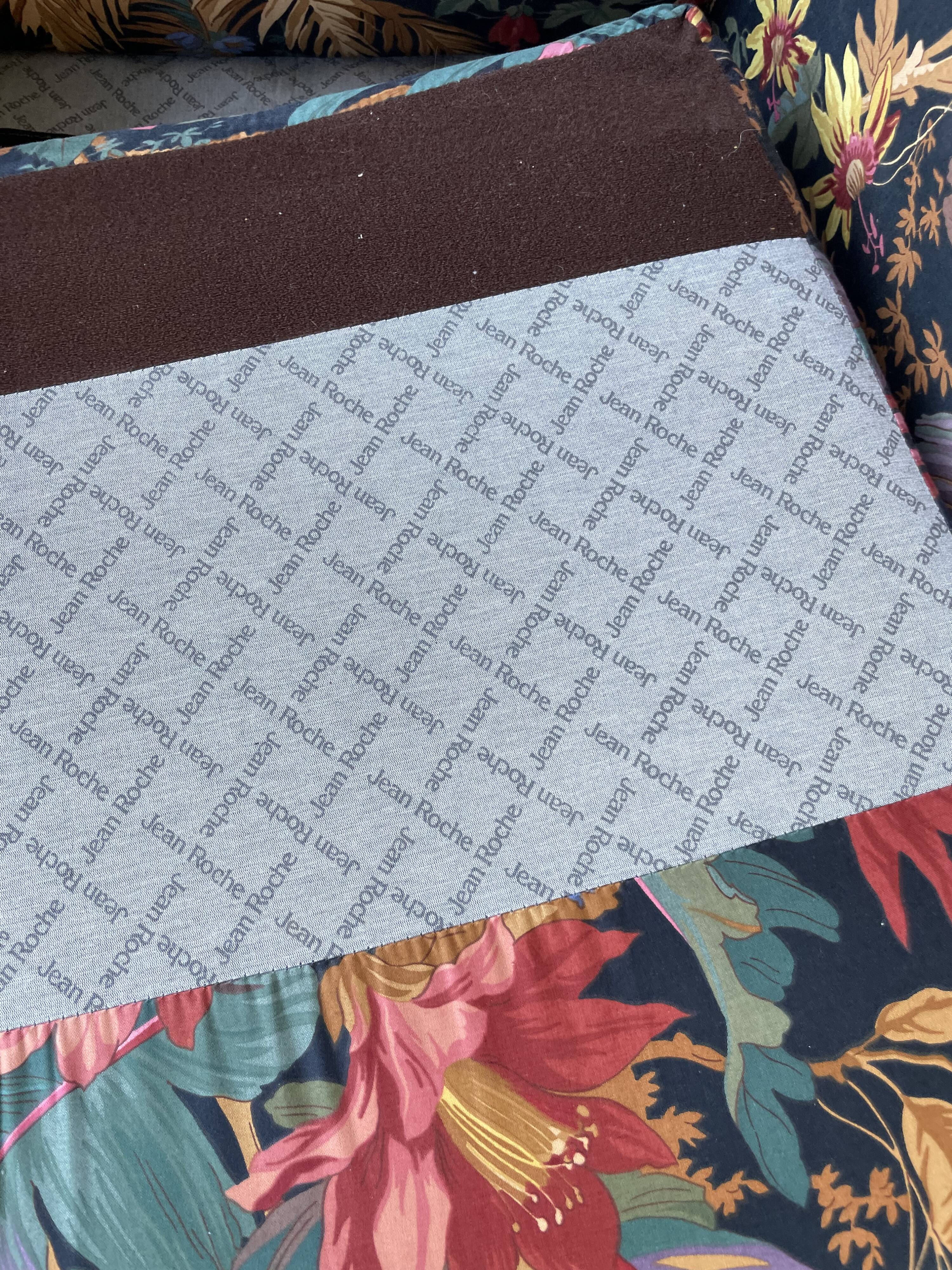 Jean Roche flowered armchair with armrests