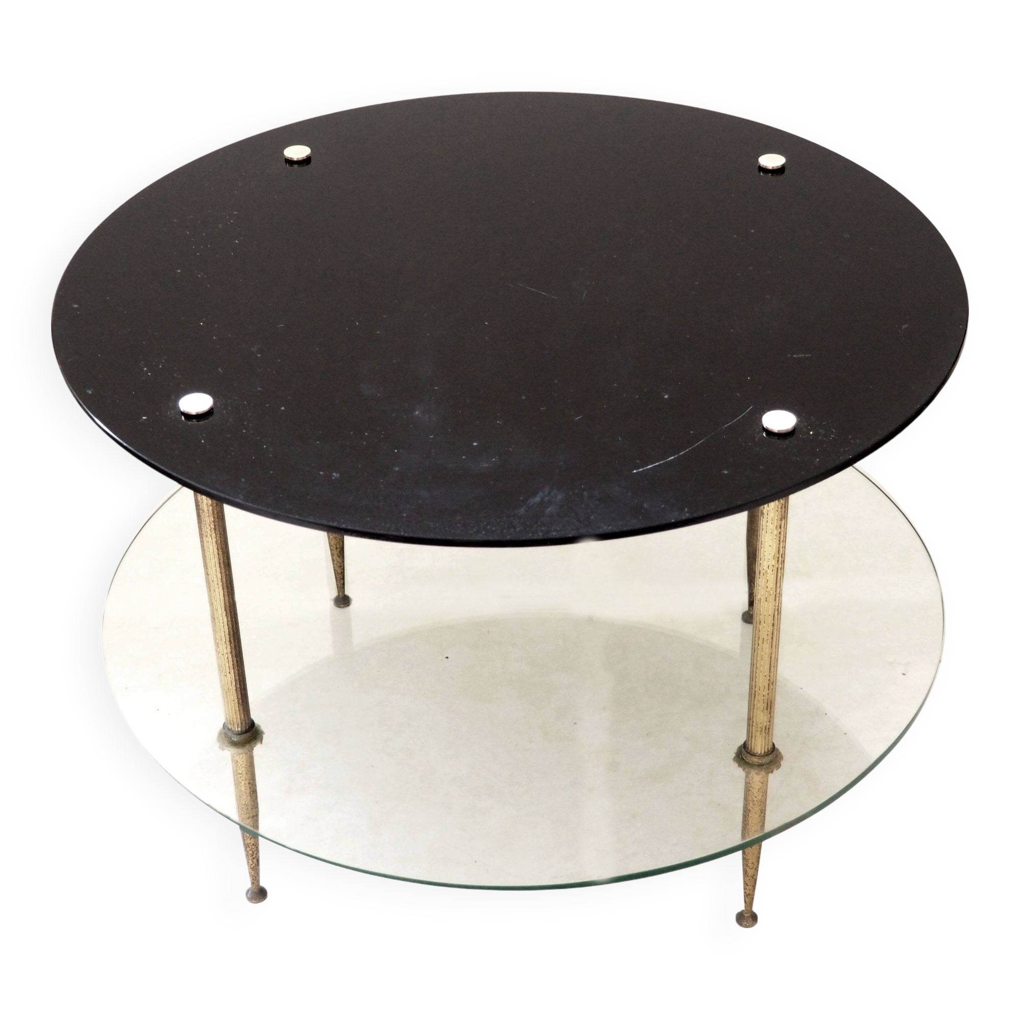 Double glass top coffee table