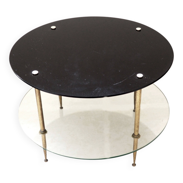 Table basse double plateau verre