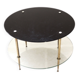Table basse double plateau verre