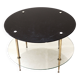 Double glass top coffee table