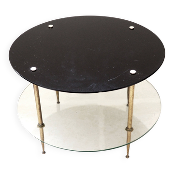 Table basse double plateau verre