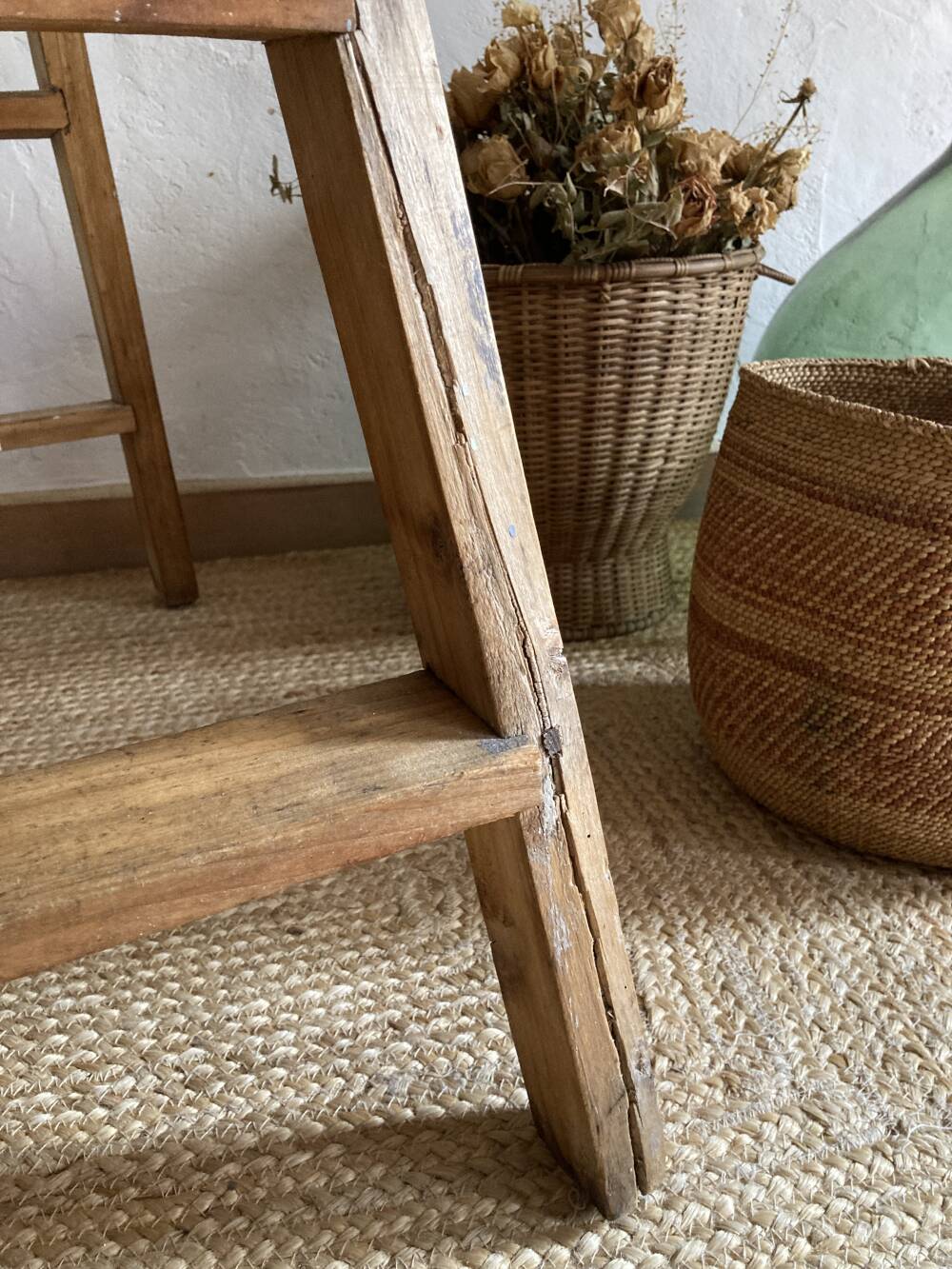 Antique wooden painter's stepladder