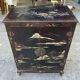 Asian turntable/vinyl cabinet in lacquered wood