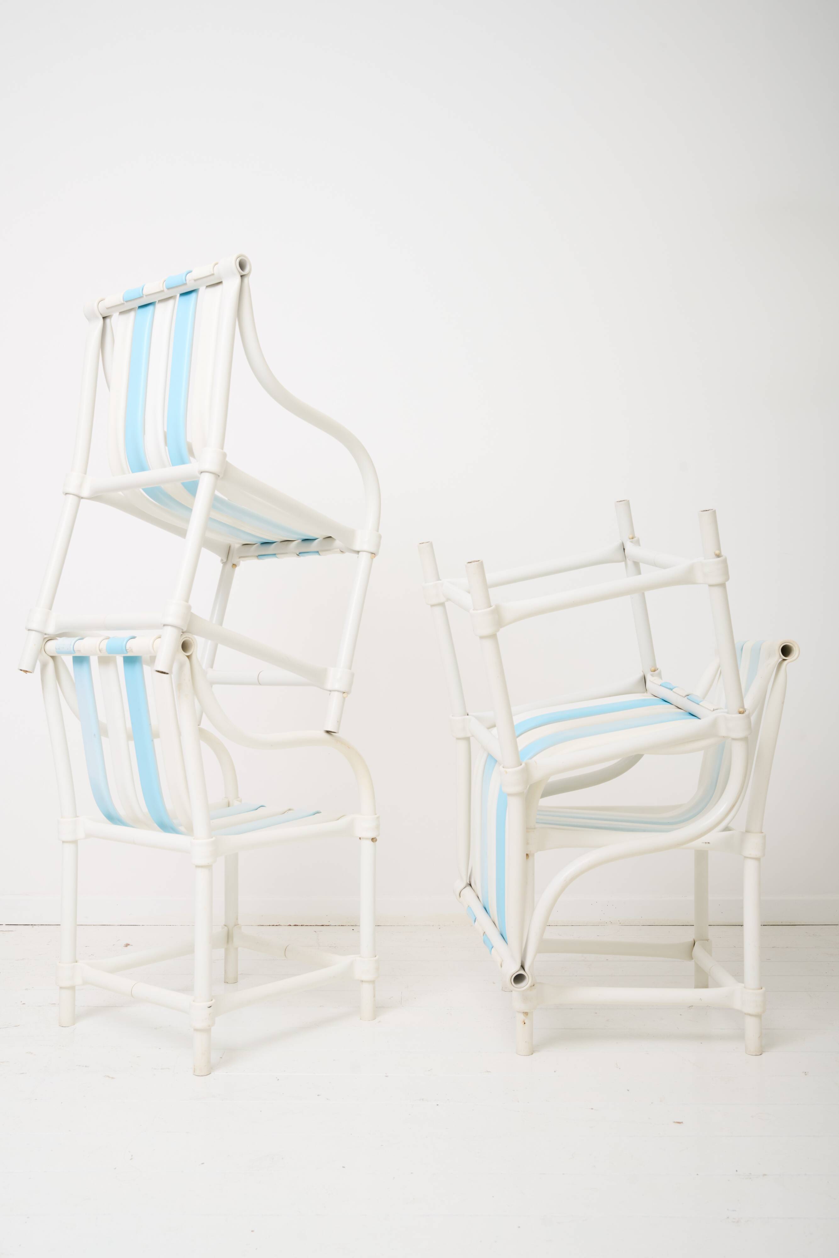 4 garden chairs "Sea side", Hugonet, 1970