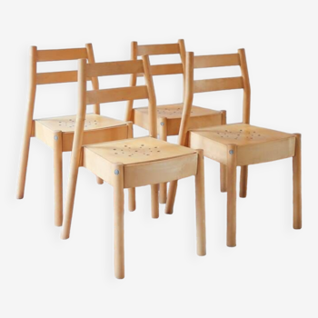 4 chaises scandinave 90's