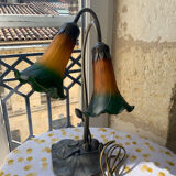 Antique table lamp Water lily