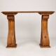 Old console in carved wood with scrolls