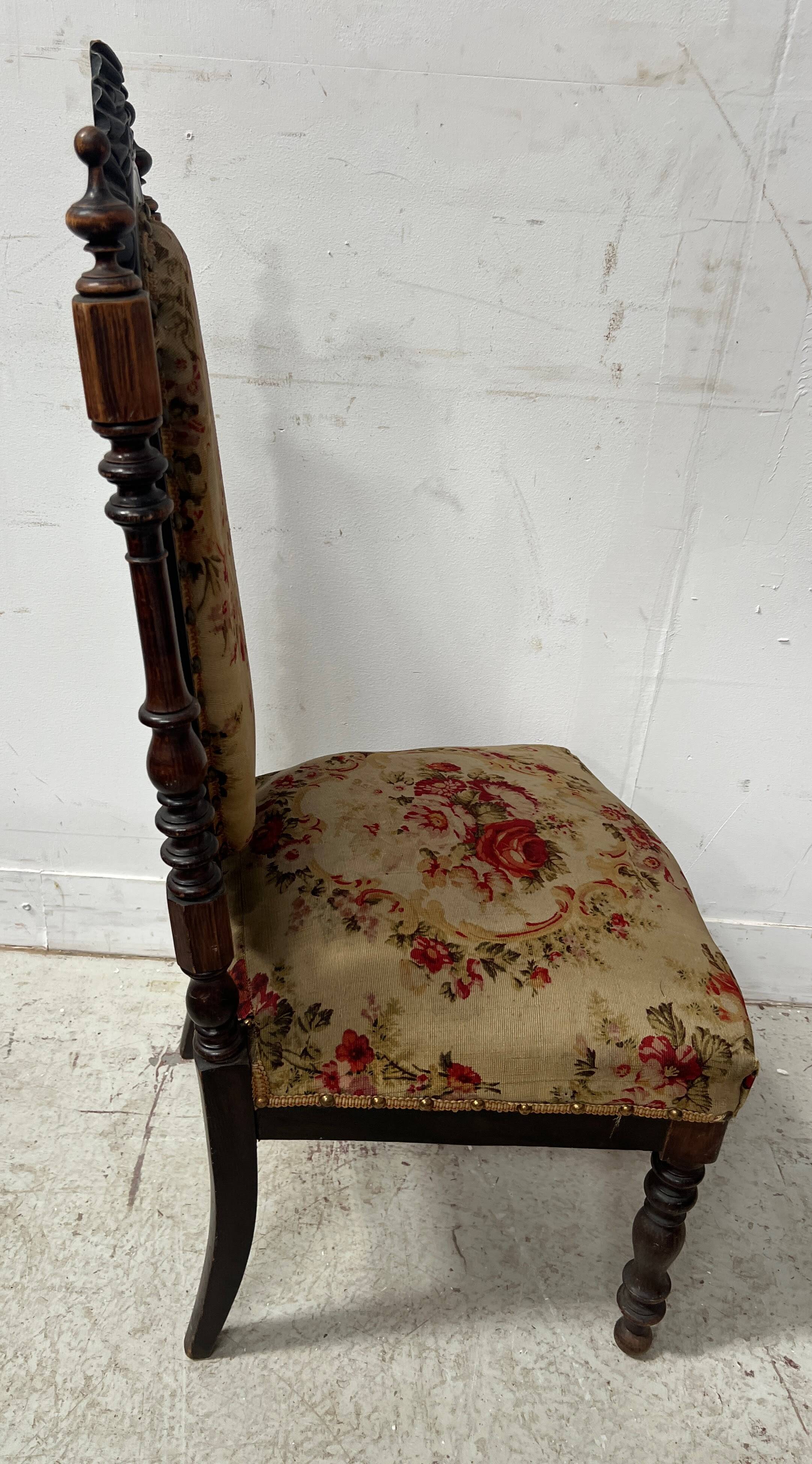 Napoleon III period armchair in solid wood
