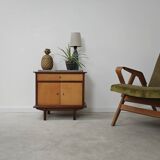 Vintage teak and marble bedside table 1960