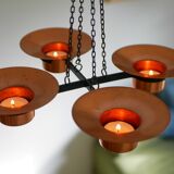 Metal and copper candleholder pendant by Carl Thore, 1975