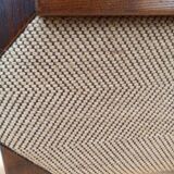 Pair of bedside tables wood and fabric - table