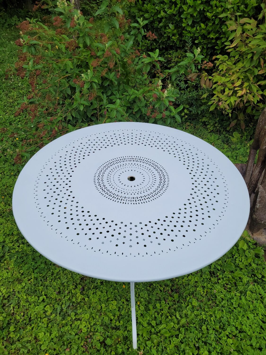 Wrought iron garden table