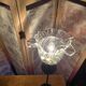 Pair of black and transparent glass vintage table lamps