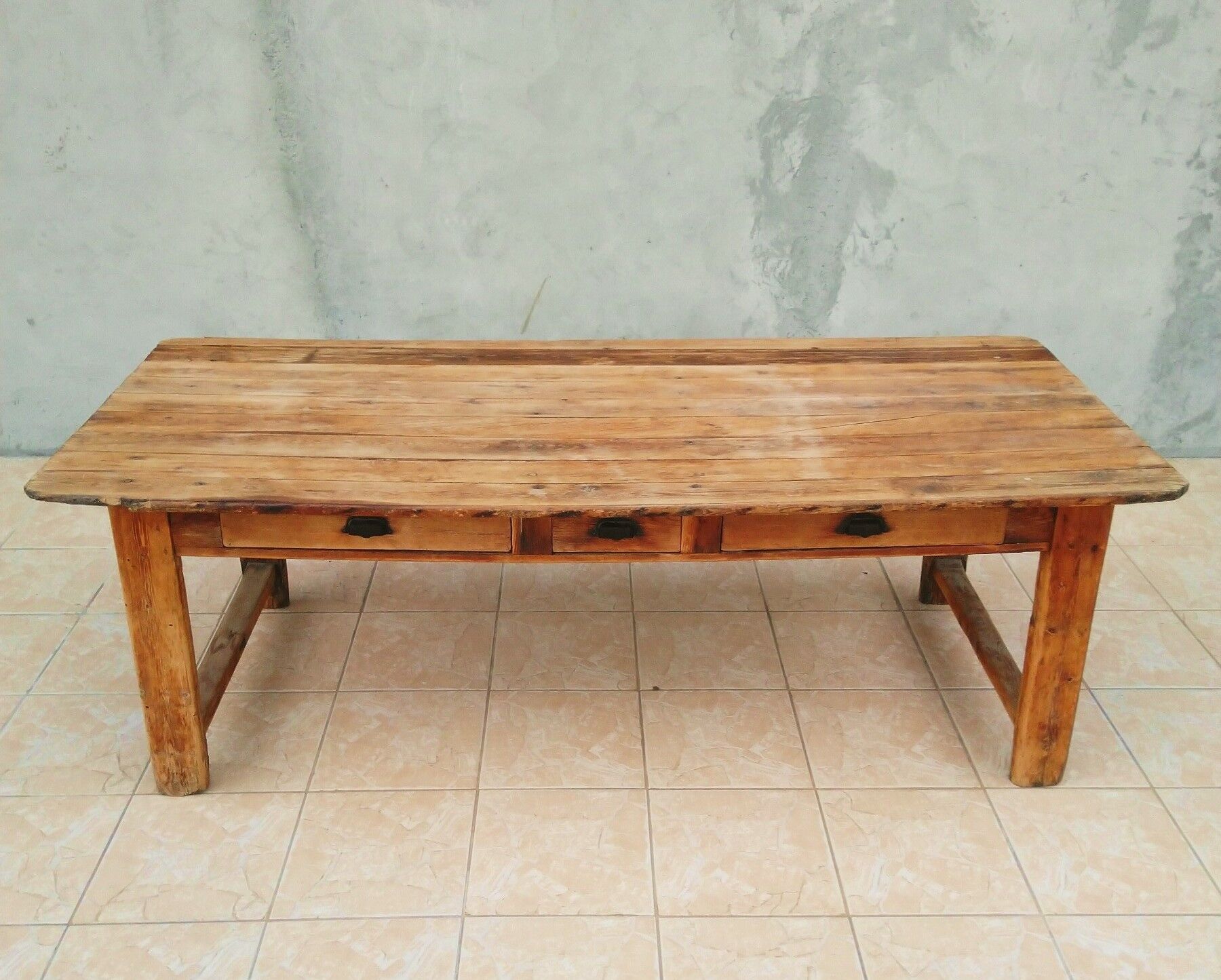 19th century larch farm table
