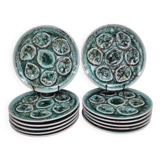 6 oyster/shellfish plates, Niderviller. Foam model.